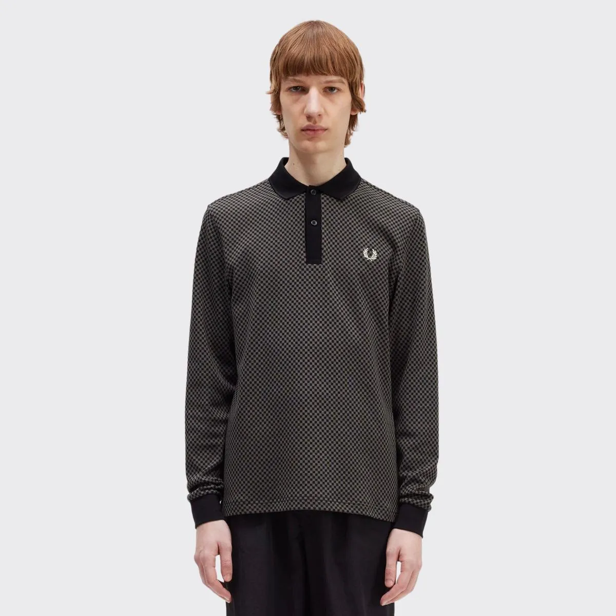 03346 Fred Perry Micro Chequerboard Polo Shirt