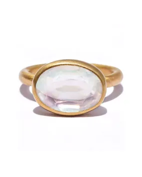 22k Yellow Gold Princess Moonstone Ring