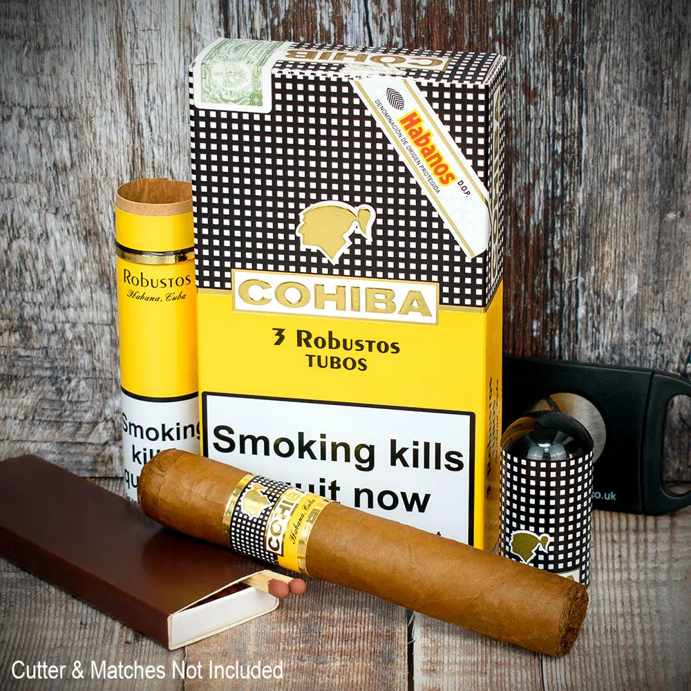 3 pack - Cohiba Robustos Tubos Cuban Cigars