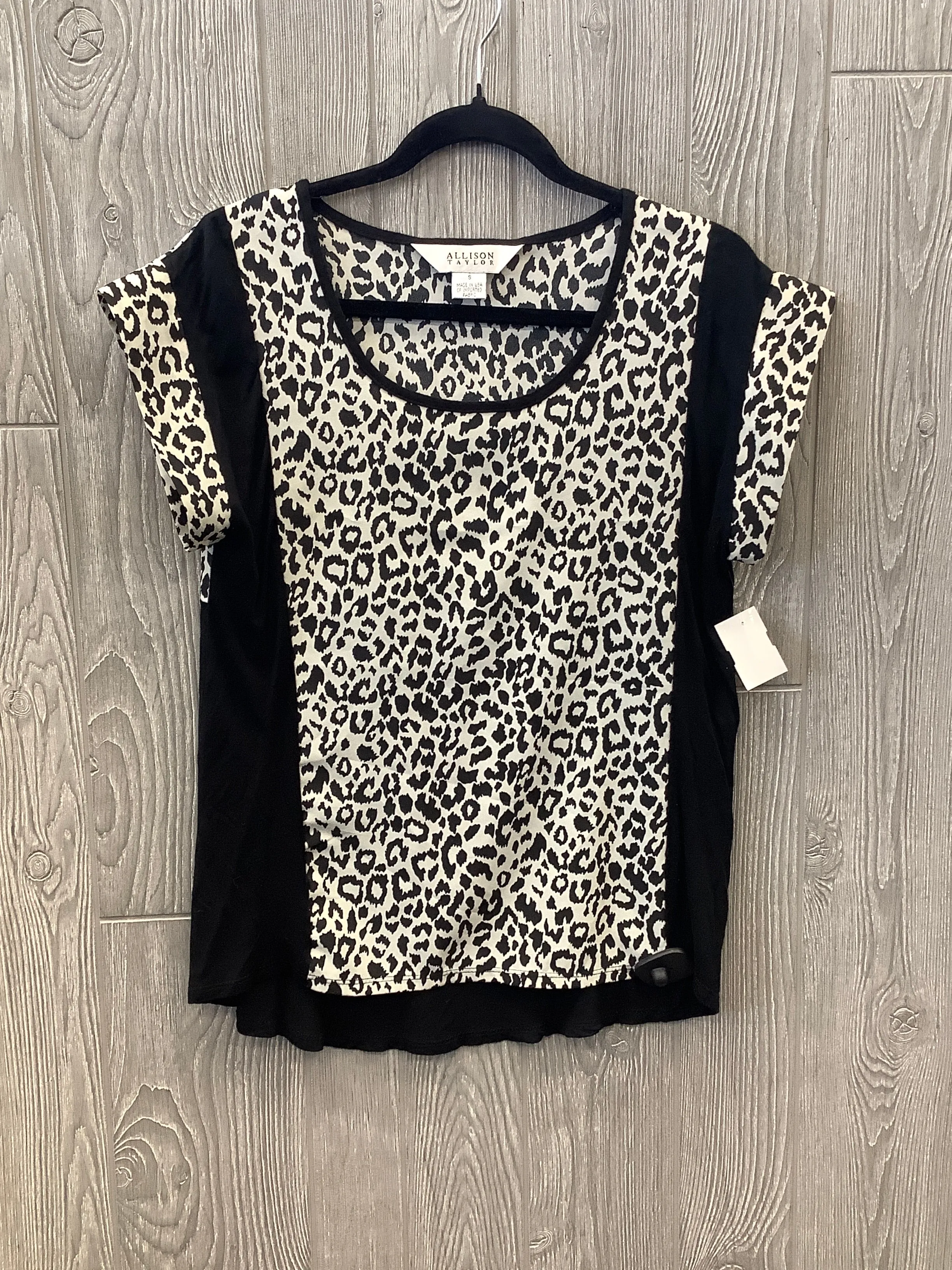 Animal Print Top Short Sleeve Allison Taylor, Size S