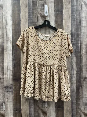 Animal Print Top Short Sleeve Cmf, Size S