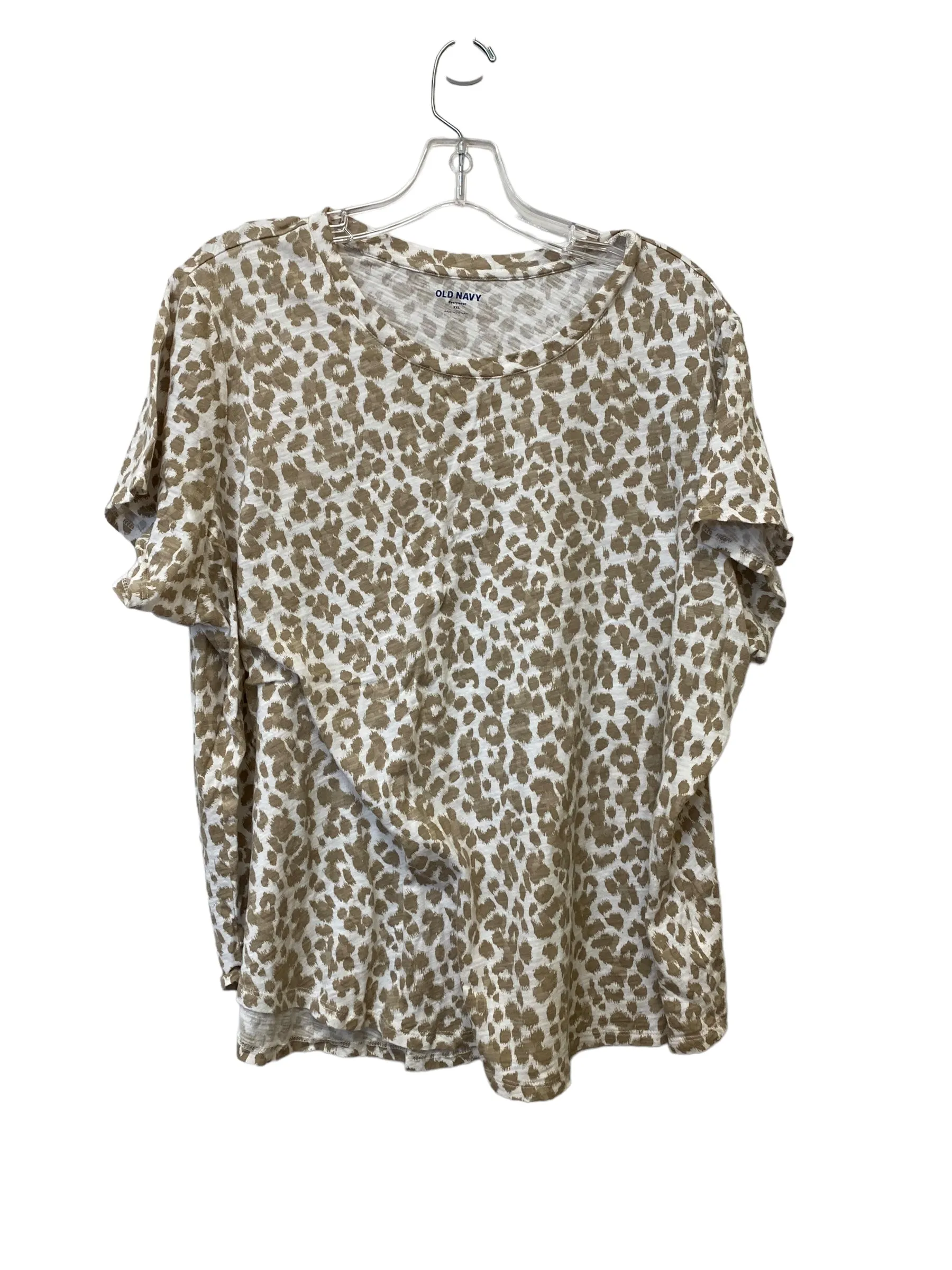 Animal Print Top Short Sleeve Old Navy, Size Xxl