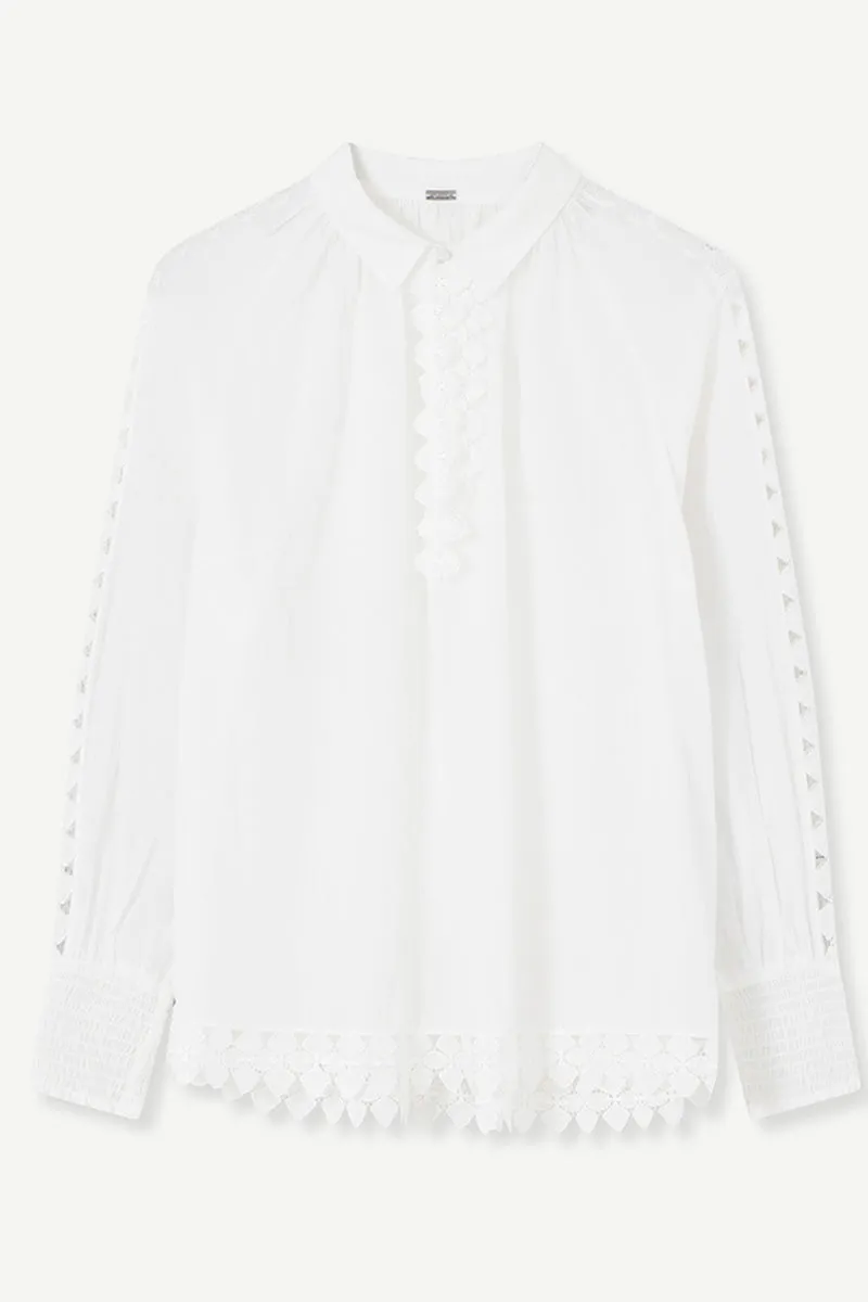 Annsofie A-shape shirt | Bright White | Skjorte fra Gustav