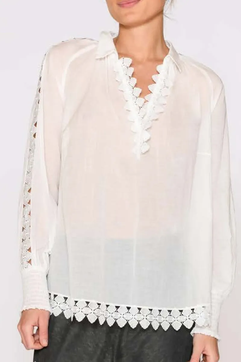 Annsofie A-shape shirt | Bright White | Skjorte fra Gustav