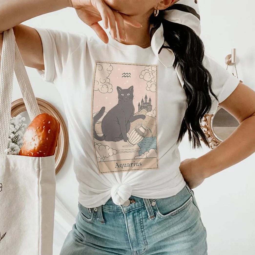 Aquarius Cat Custom Women's Tee & Unisex Tee