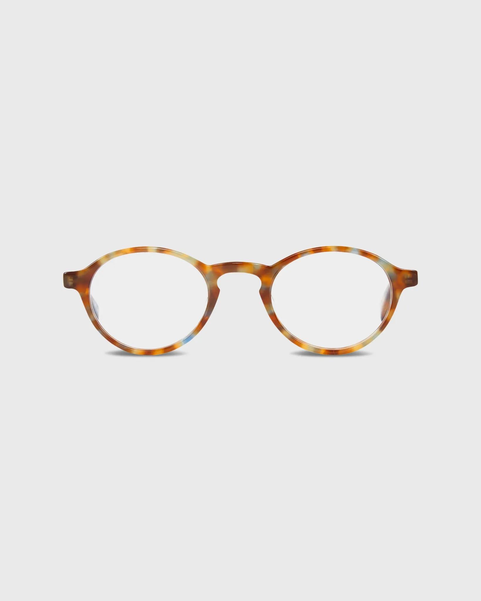 Board Stiff Reading Glasses in Spotty Tortoise with Blue