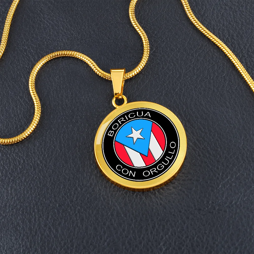 Boricua Con Orgullo Flag Necklace