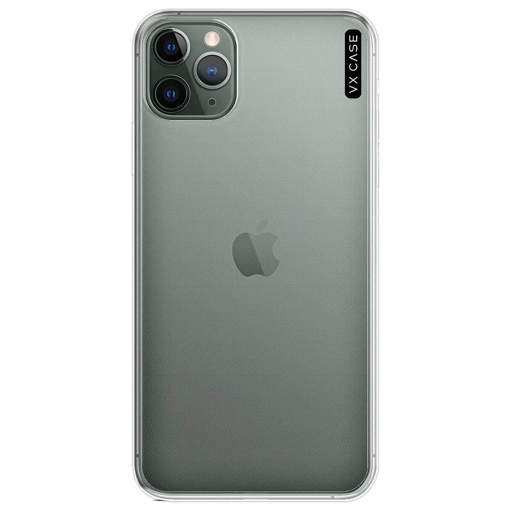 Capa para iPhone 11 Pro Max de Silicone Rígido Transparente