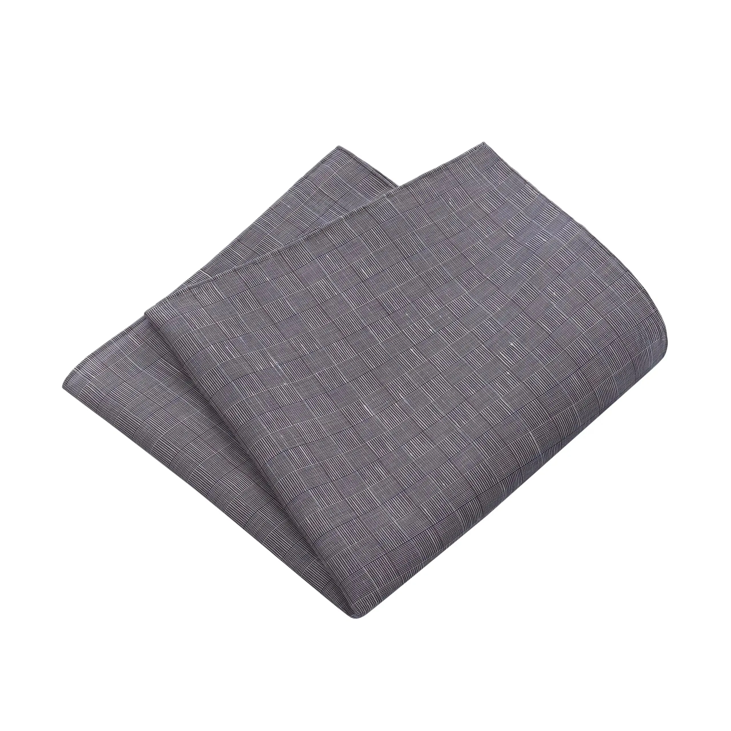 Checked Cotton-Blend Pocket Square in Dust Purple