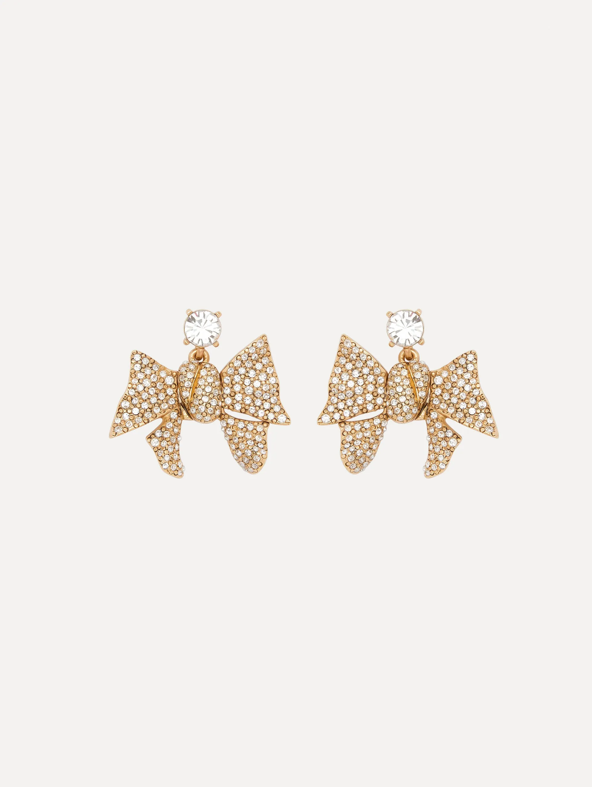 Crystal Pavé Bow Earrings