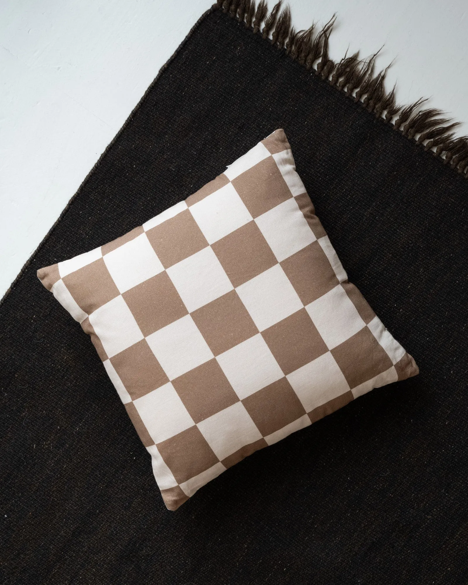 Cushion Check Brown/Creme