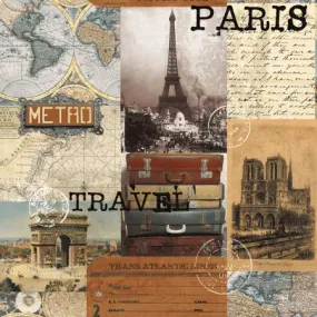 Destination Paris in Multi Color Collage by Whistler Studios