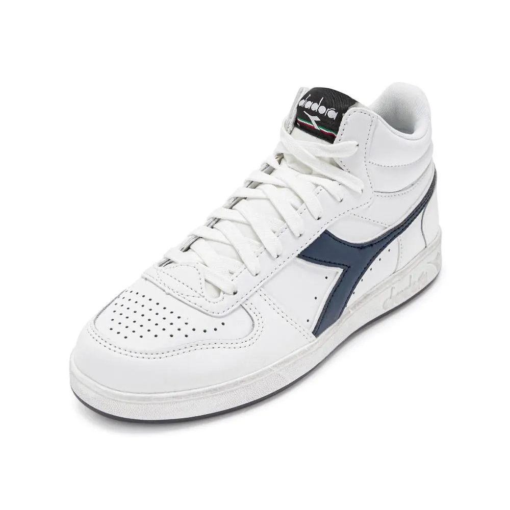 Diadora Unisex Magic_Basket_Demi_Icona White/Blue_Caspian_Sea