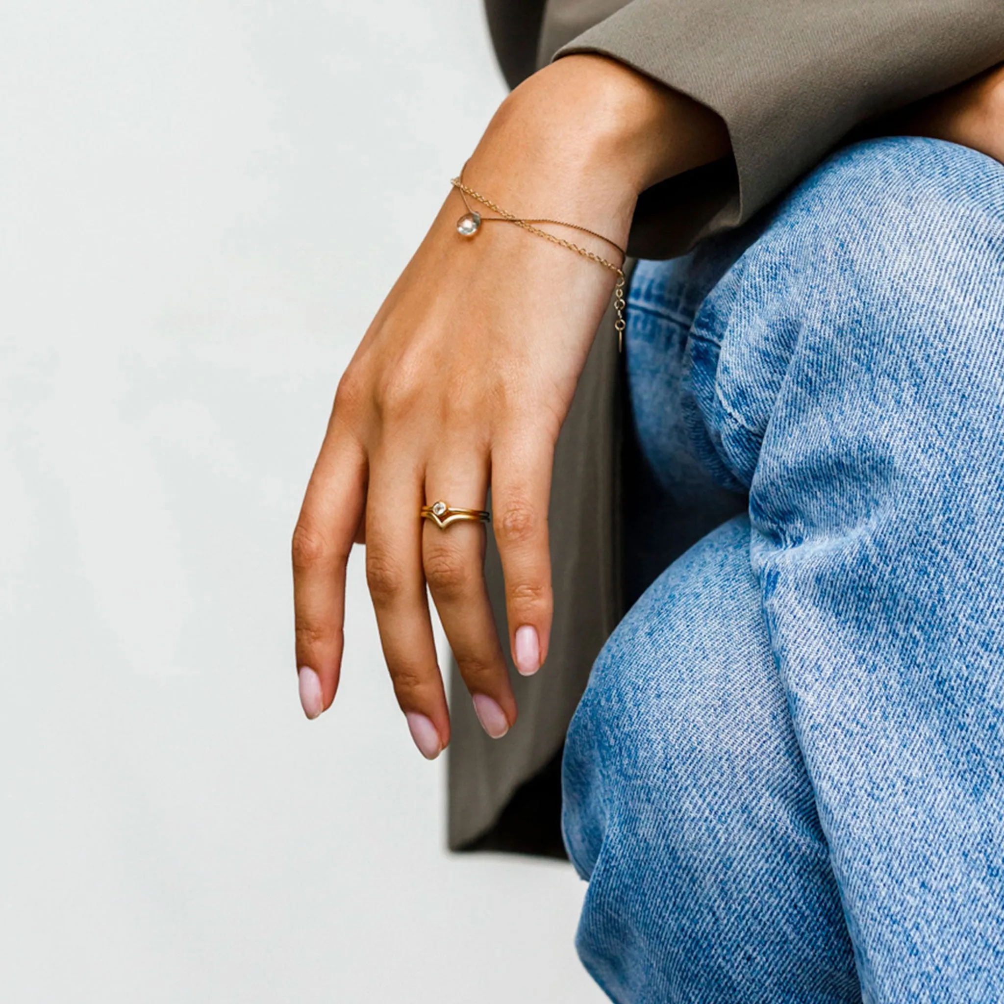 February Amethyst Mano Birthstone Ring