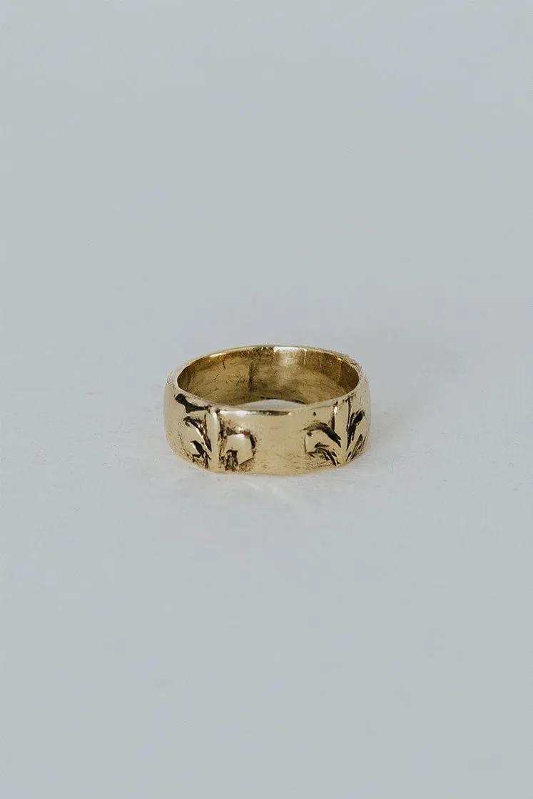 Fleur De Lis Band Rings