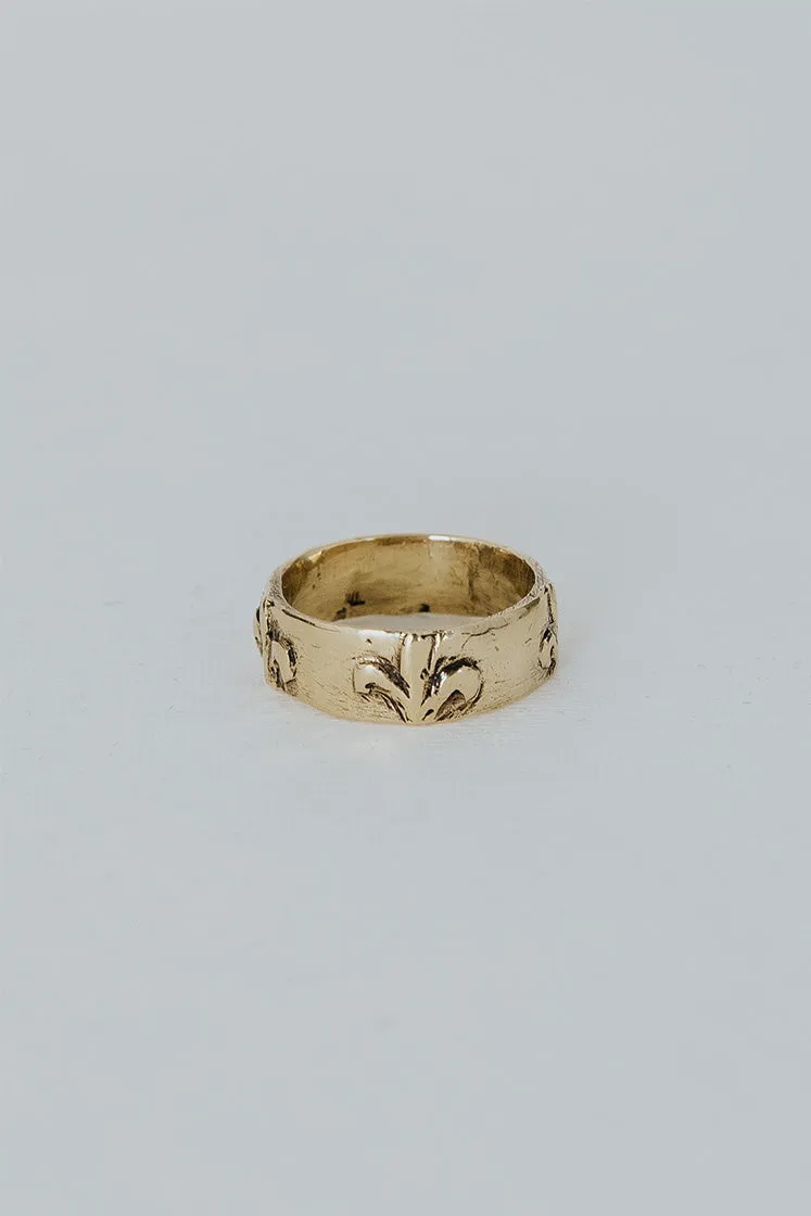 Fleur De Lis Band Rings