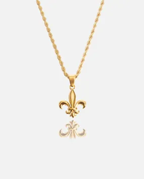 Fleur-de-Lis Pendant - Gold