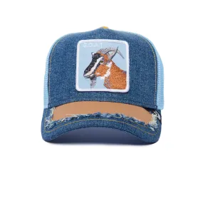 Goorin Bros Silky GOAT {G.O.A.T.} Trucker Hat (Denim)