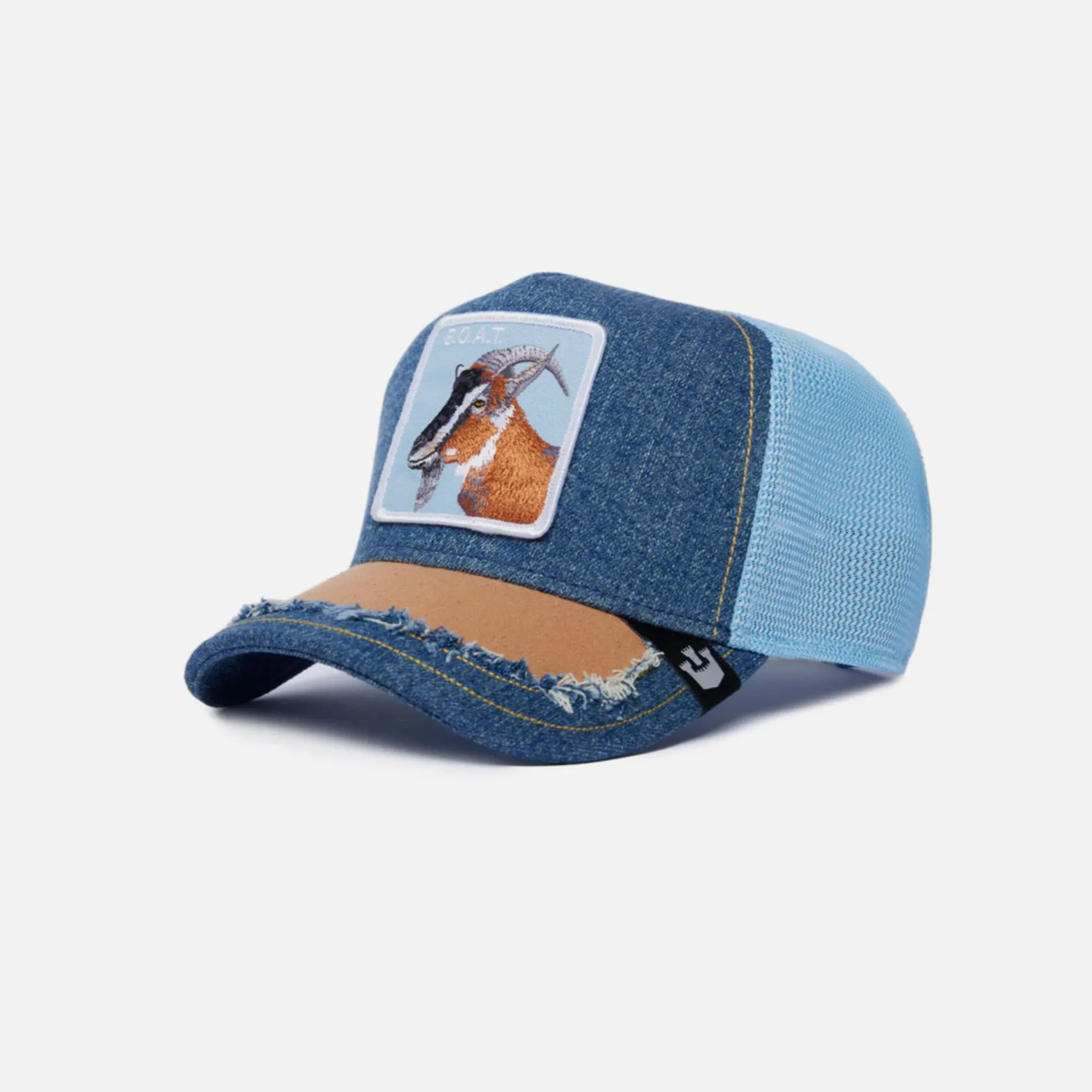 Goorin Bros Silky GOAT {G.O.A.T.} Trucker Hat (Denim)