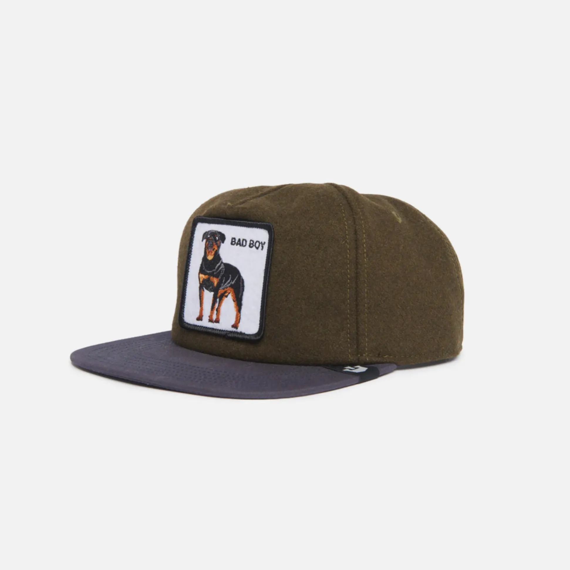 Goorin Bros Top Dog {Bad Boy} Flat Brim Trucker Hat (Olive)