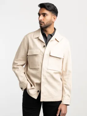 Light Beige Oasi Lino Overshirt