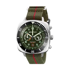 MONTRE BRISTON - CLUBMASTER OUTDOOR ACIER – VERT