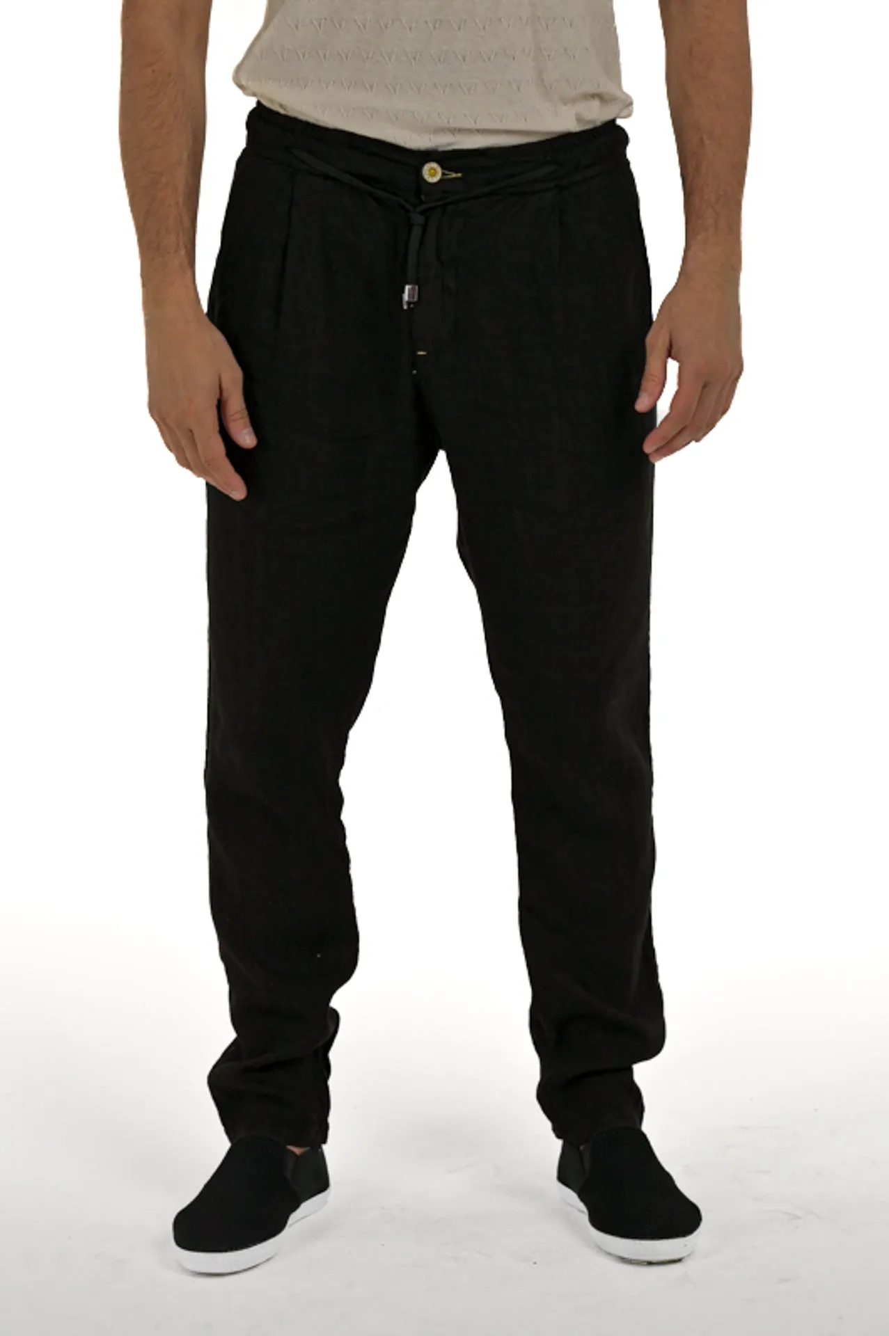 Pantaloni tapered Roby Lino Nero SS24