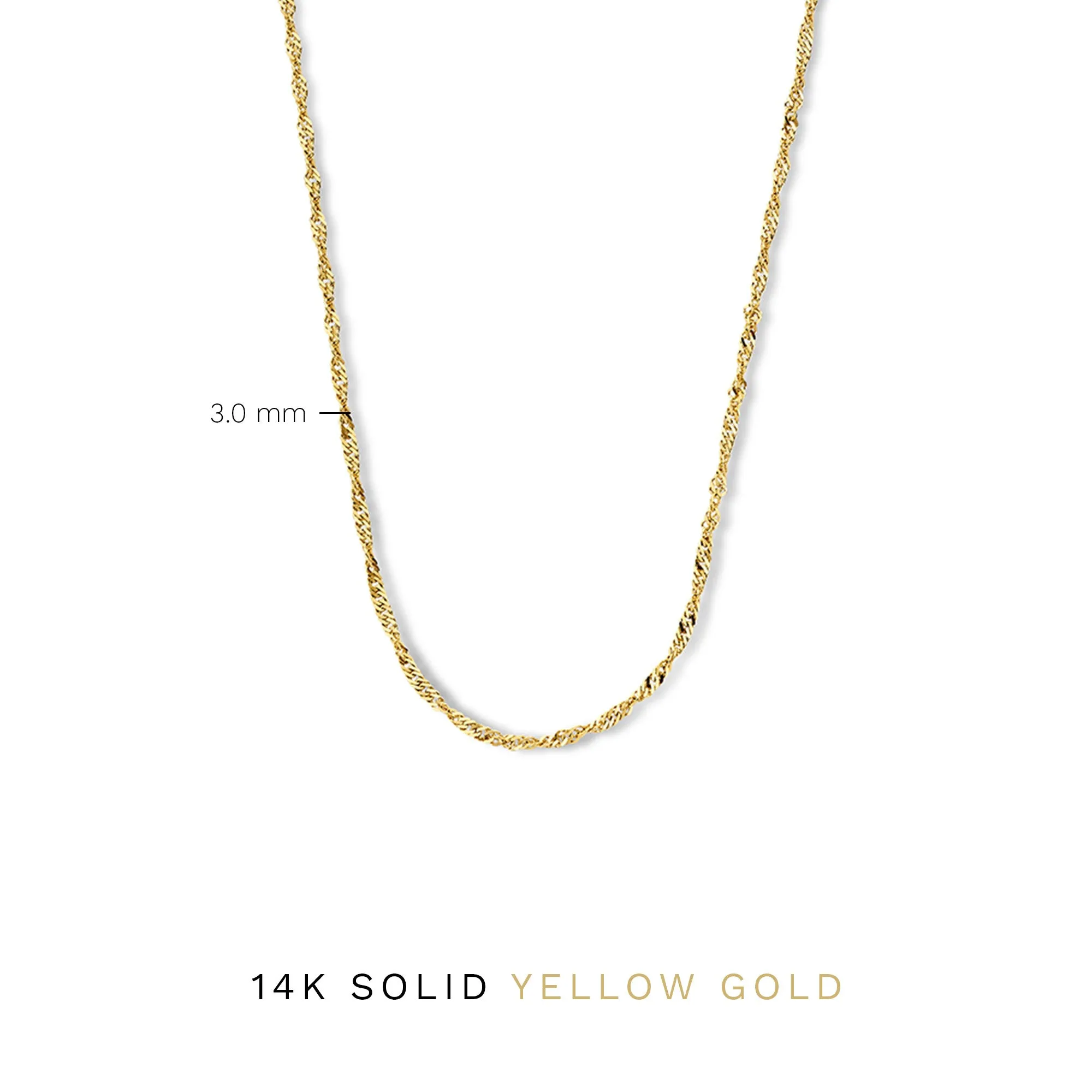 Rivoli Lilou 14 karat gold necklace with twist