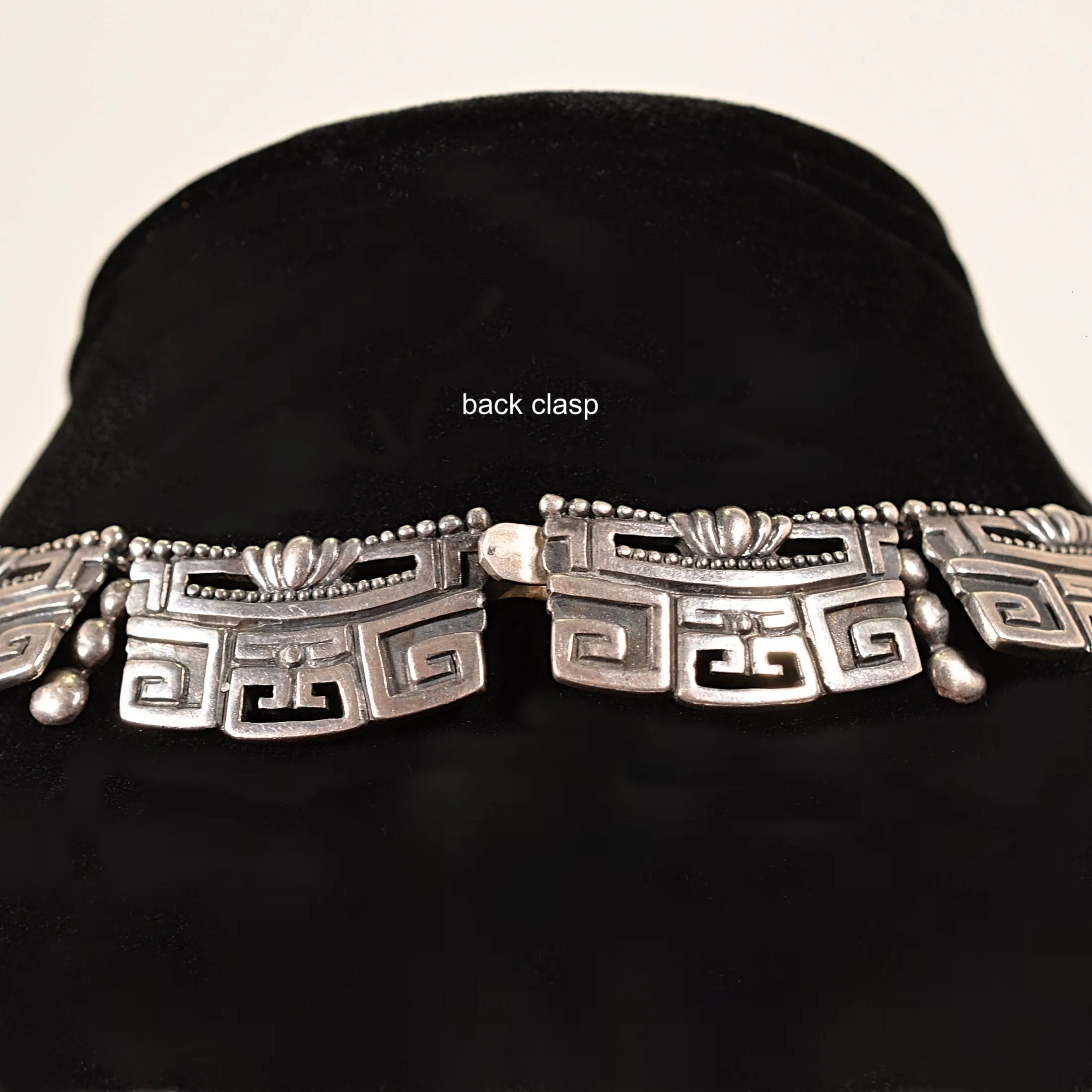 SOLD Early Margot De Taxco Sterling Silver Pre-Columbian Necklace #5280, 115.1 Grams