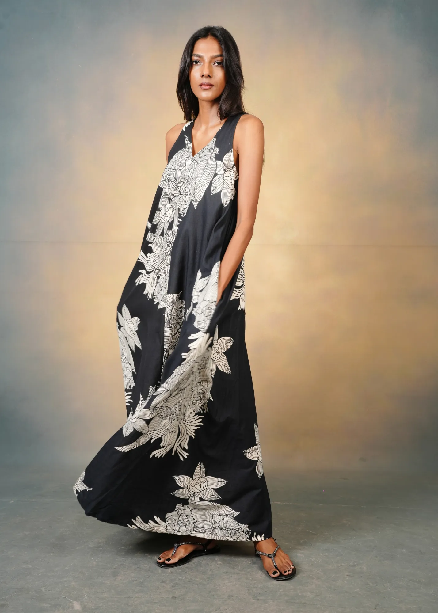 Sud de l'Inde Dress - Black Satori