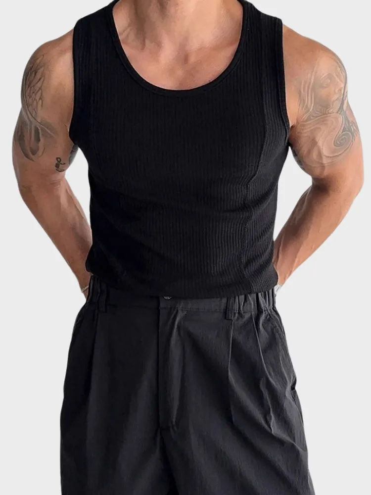 V Line Ribbed Tanktop