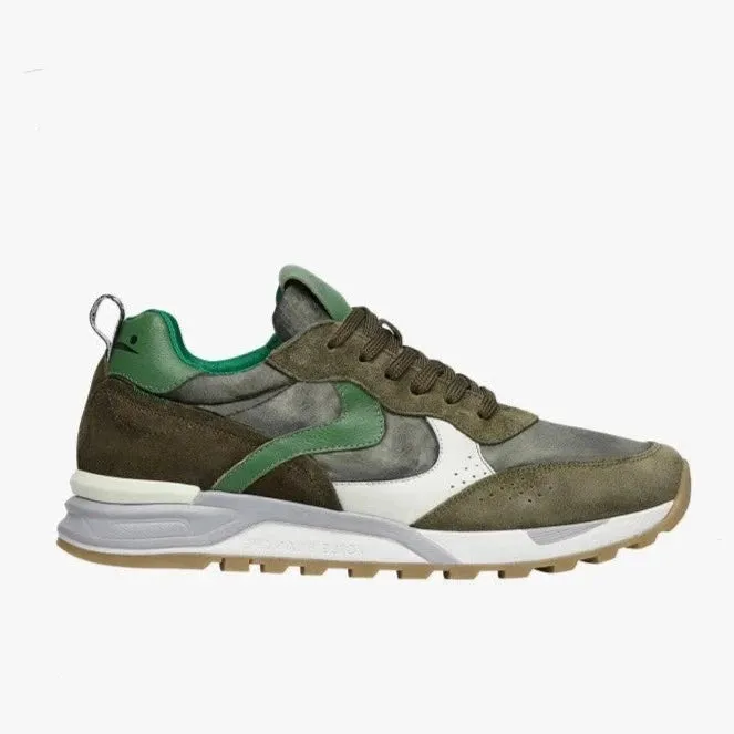 VOILE BLANCHE | SNEAKERS HOMBRE | MAGG SUEDE/WAX NYLON DECOL MILITARE | VERDE