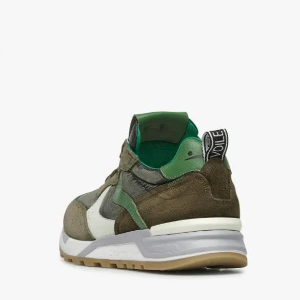 VOILE BLANCHE | SNEAKERS HOMBRE | MAGG SUEDE/WAX NYLON DECOL MILITARE | VERDE